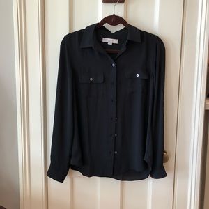 Loft light button down shirt